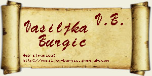 Vasiljka Burgić vizit kartica